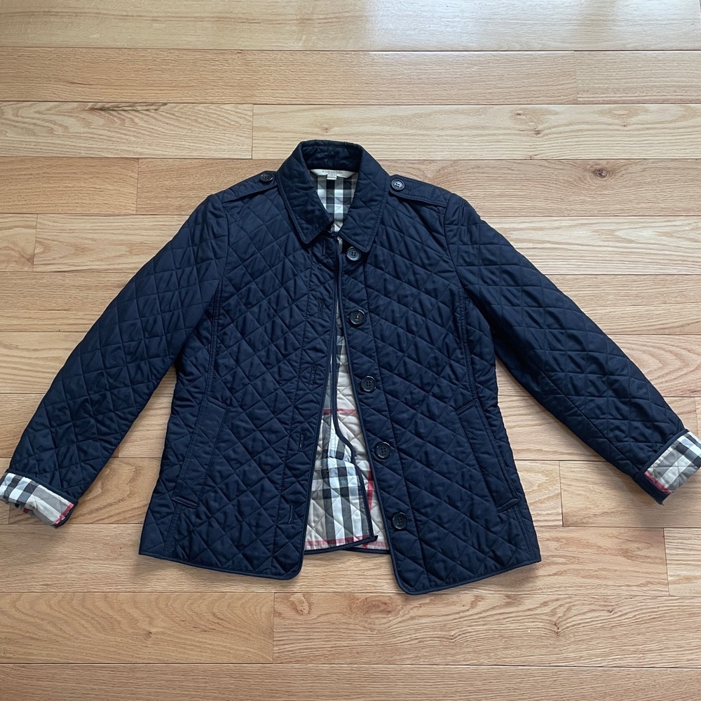 Burberry Quilted Jacket Navy